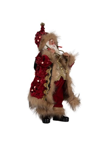 Clayre & Eef Figurka dekoracyjna w kolorze czerwono-beżowym - wys. 31 cm