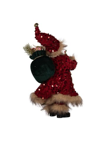 Clayre & Eef Figurka dekoracyjna w kolorze czerwono-beżowym - wys. 31 cm