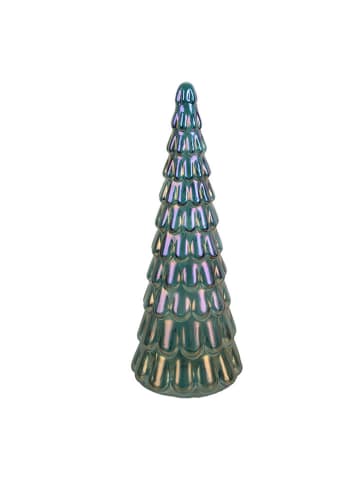Clayre & Eef Dekofigur "Weihnachtsbaum" in Grün - (H)33 x  Ø 12 cm