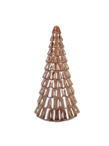 Clayre & Eef Dekofigur "Weihnachtsbaum" in Hellbraun - (H)40 x  Ø 20 cm