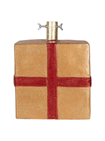 Clayre & Eef Kerstboomstandaard goudkleurig/rood - (B)26 x (H)32 x (D)25 cm