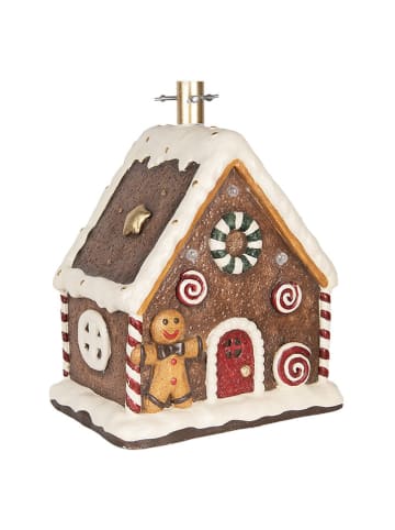 Clayre & Eef Stojak w kolorze jasnobrązowym ze wzorem na choinkę - 37 x 47 x 26 cm