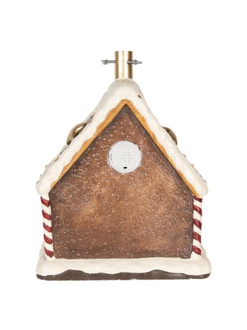 Clayre & Eef Stojak w kolorze jasnobrązowym ze wzorem na choinkę - 37 x 47 x 26 cm