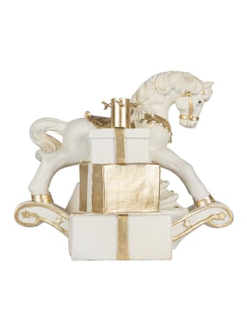 Clayre & Eef Kerstboomstandaard wit/goudkleurig - (B)47 x (H)30 x (D)38 cm