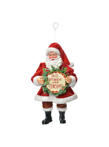 Clayre & Eef Dekoanhänger "Weihnachtsmann" in Rot - (H)17 cm