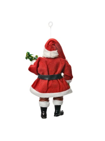 Clayre & Eef Dekoanhänger "Weihnachtsmann" in Rot - (H)17 cm