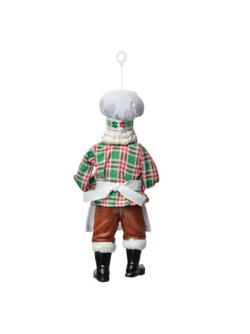 Clayre & Eef Zawieszka dekoracyjna ze wzorem - wys. 17 cm