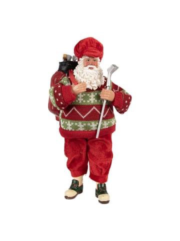 Clayre & Eef Dekofigur "Weihnachtsmann" in Rot - (H)28 cm