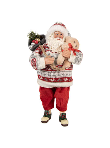 Clayre & Eef Dekofigur "Weihnachtsmann" in Bunt - (B)13 x (H)28 cm