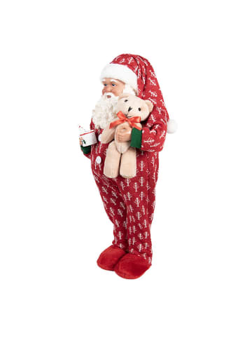 Clayre & Eef Dekofigur "Weihnachtsmann" in Rot - (H)45 cm