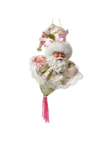 Clayre & Eef Dekoanhänger "Weihnachtsmann" in Bunt - (H)35 cm