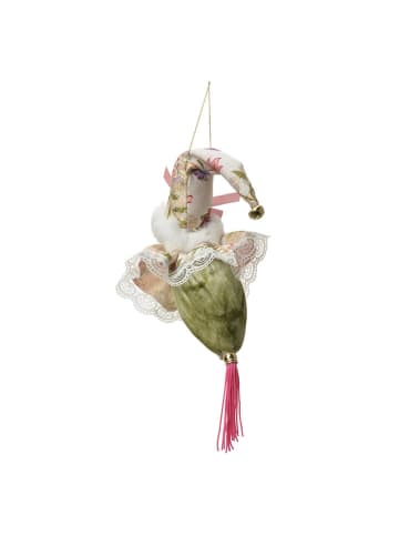 Clayre & Eef Zawieszka dekoracyjna ze wzorem - wys. 35 cm