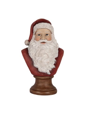 Clayre & Eef Decofiguur "Kerstman" rood/wit - (B)18 x (H)30 x (D)12 cm