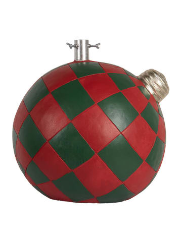 Clayre & Eef Weihnachtsbaumständer in Rot/ Grün - (H)43 x  Ø 42 