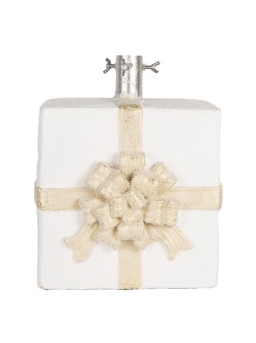 Clayre & Eef Weihnachtsbaumständer in Weiß/ Beige - (B)26 x (H)24 x (T)33 cm