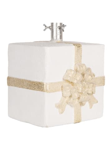 Clayre & Eef Weihnachtsbaumständer in Weiß/ Beige - (B)26 x (H)24 x (T)33 cm