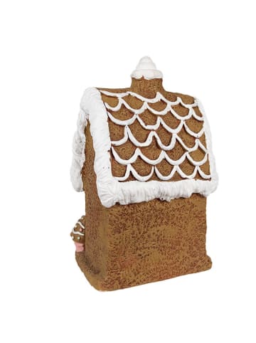 Clayre & Eef LED-Dekohaus in Hellbraun - (B)22 x (H)39 x (T)18 cm