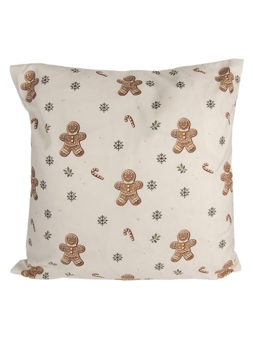 Clayre & Eef Kussenhoes beige/bruin - (L)45 x (B)45 cm