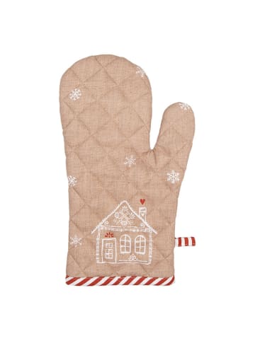 Clayre & Eef Ofenhandschuh in Beige - (L)30 x (B)18 cm