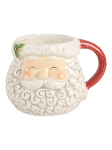 Clayre & Eef Jumbotasse in Weiß/ Rot - 550 ml