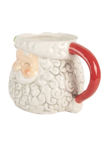 Clayre & Eef Jumbotasse in Weiß/ Rot - 550 ml