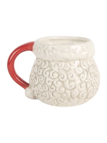 Clayre & Eef Jumbotasse in Weiß/ Rot - 550 ml