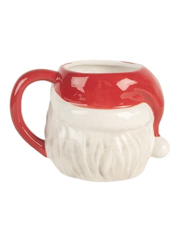 Clayre & Eef Kubek jumbo w kolorze czerwono-białym - 550 ml