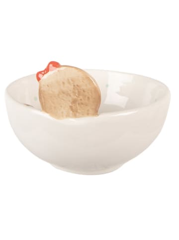 Clayre & Eef Schaal wit/beige - Ø 17 cm