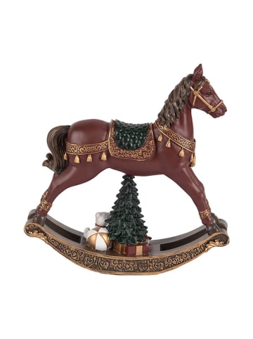 Clayre & Eef Decofiguur "Schommelpaard" bruin - (B)18 x (H)19 x (D)5 cm