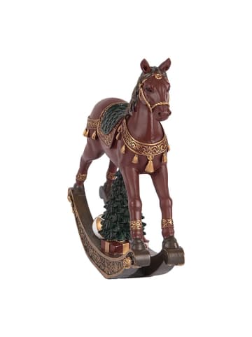 Clayre & Eef Decofiguur "Schommelpaard" bruin - (B)18 x (H)19 x (D)5 cm