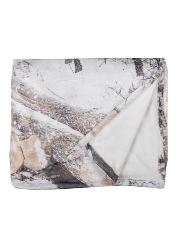 Clayre & Eef Plaid grijs/bruin - (L)170 x (B)130 cm