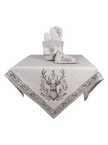 Clayre & Eef Tafellaken bruin - (L)100 x (B)100 cm