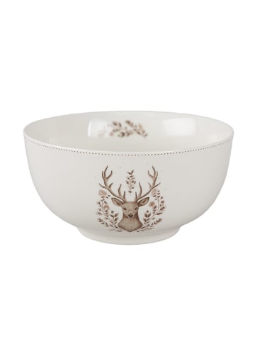 Clayre & Eef Müslischale in Braun/ Weiß - Ø 14 cm