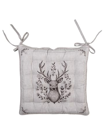 Clayre & Eef Stuhlkissen in Grau/ Braun - (L)40 x (B)40 cm