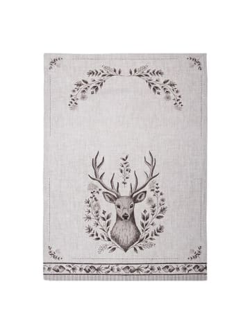 Clayre & Eef Ściereczka w kolorze brązowo-szarym do naczyń - 70 x 50 cm