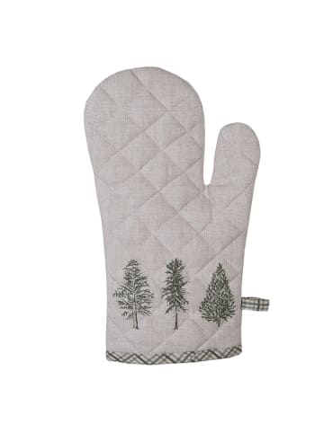 Clayre & Eef Rękawica kuchenna w kolorze beżowo-zielonym - 30 x 18 cm