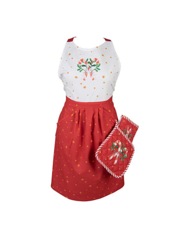 Clayre & Eef Schort rood - (L)85 x (B)70 cm