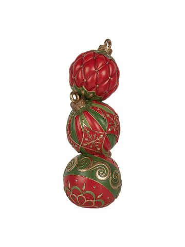 Clayre & Eef Figurka dekoracyjna LED w kolorze czerwono-zielonym - wys. 40 cm