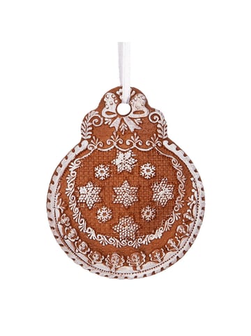 Clayre & Eef Kerstboomversiering lichtbruin - (H)10 x  Ø 8 cm