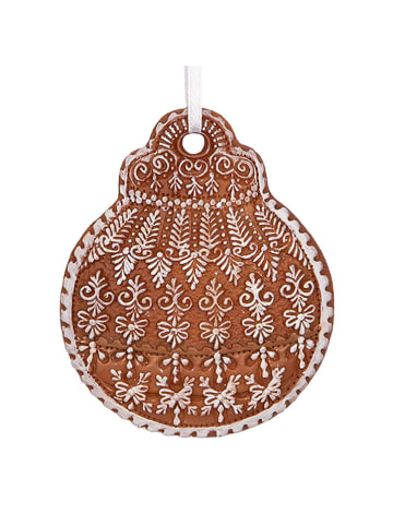 Clayre & Eef Kerstboomversiering lichtbruin - (B)8 x (H)10 cm