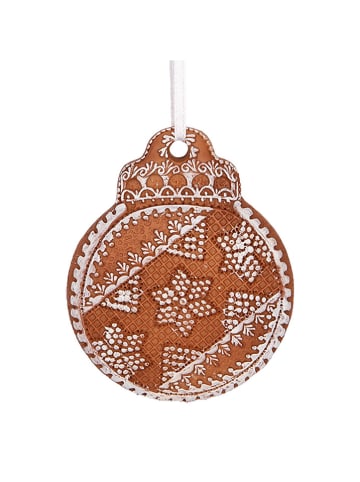 Clayre & Eef Kerstboomversiering lichtbruin - (B)8 x (H)10 cm