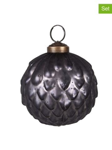 Clayre & Eef Bombki (2 szt.) w kolorze fioletowym - Ø 8 cm