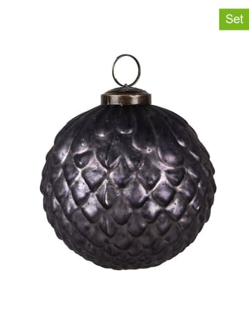 Clayre & Eef Bombki (2 szt.) w kolorze fioletowym - Ø 10 cm