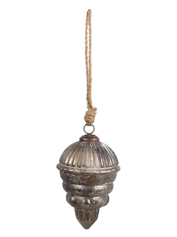 Clayre & Eef Christbaumkugel in Silber - (H)15 x Ø 10 cm