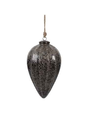 Clayre & Eef Christbaumkugel in Schwarz/ Gold - (H)17 cm