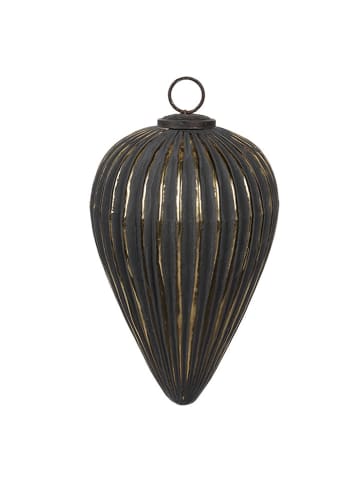 Clayre & Eef Kerstbal grijs/goudkleurig - Ø 15 cm