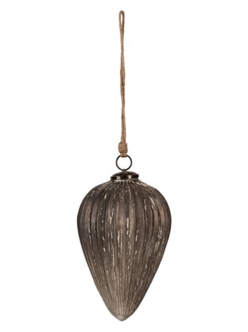Clayre & Eef Bombka w kolorze szarym - wys. 19 x Ø 14 cm
