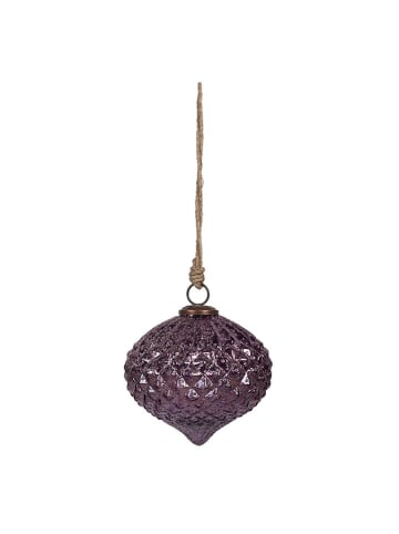 Clayre & Eef Christbaumkugel in Lila - (H)12 x  Ø 15 cm