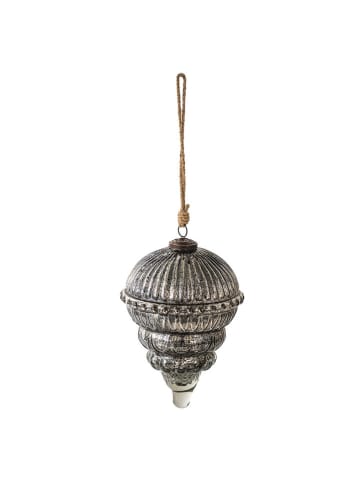 Clayre & Eef Christbaumkugel in Silber - (L)21 x  Ø 14 cm