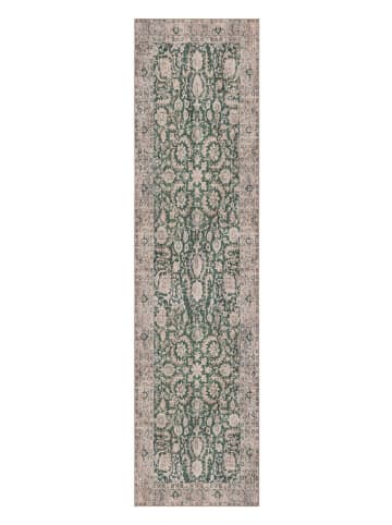 Flair Rugs Laagpolige loper "Beau Floral" beige/groen